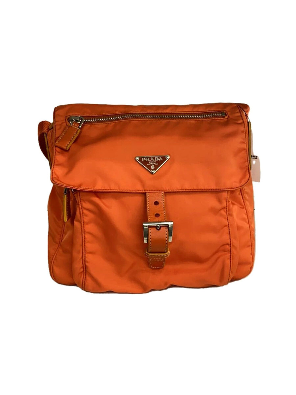 Prada Crossbody Tessuto Saffiano Bag Orange